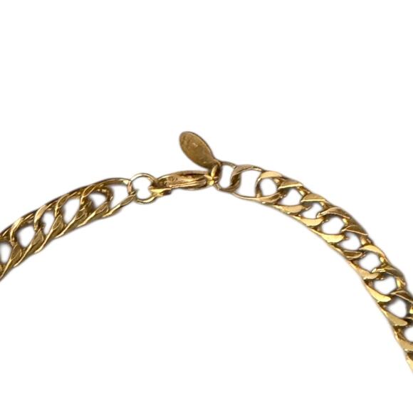 NLH Gold Tone Ribbed Bead Station Rope Chain Necklace 34” Long Statement Vintage - Picture 4 of 6